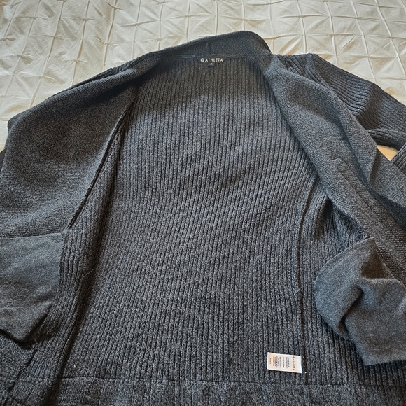 Athleta Sentinel Thermolite charcoal/Heather Grey zip cardigan coat - Picture 6 of 12